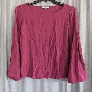 Ro&De Top Women's M Purple Wine Bell Sleeve Whimsigoth Witchy Dark Fairy Hippie